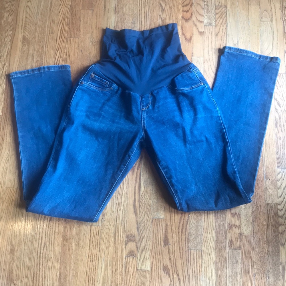 Straight Leg Maternity Jeans Sz Large Long